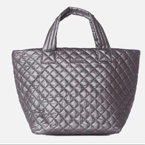 MZ Wallace small metro tote steel metal Oxford